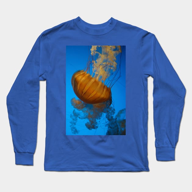 Glowing Jellyfish Long Sleeve T-Shirt by MJDiesl